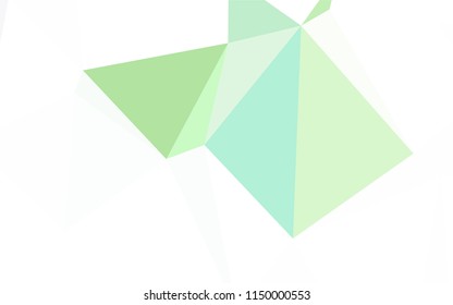 Light Green vector polygon abstract backdrop. A completely new color illustration in a polygonal style. Polygonal design for your web site.