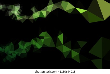 Light Green vector polygon abstract backdrop. Creative illustration in halftone style with gradient. A completely new design for your business.