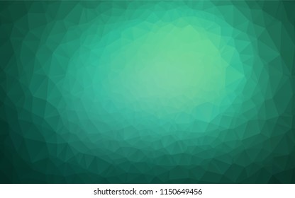 Light Green vector polygon abstract layout. Brand new colored illustration in blurry style with gradient. A completely new design for your business.