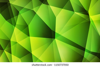 Light Green vector polygon abstract layout. Colorful illustration in abstract style with triangles. Brand new style for your business design.