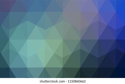 Light Green vector polygon abstract backdrop. Polygonal abstract illustration with gradient. Triangular pattern for your design.