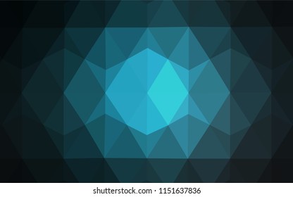 Light Green vector polygon abstract backdrop. Polygonal abstract illustration with gradient. Completely new template for your banner.