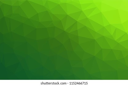Light Green vector polygon abstract backdrop. Colorful abstract illustration with gradient. Brand new style for your business design.