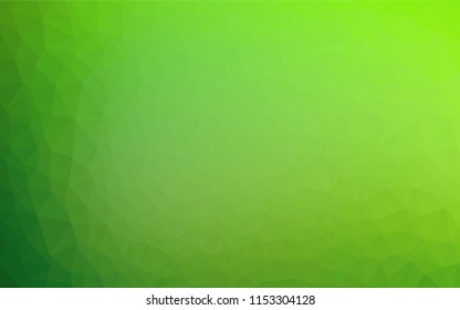 Light Green vector polygon abstract layout. Creative illustration in halftone style with gradient. The elegant pattern can be used as part of a brand book.