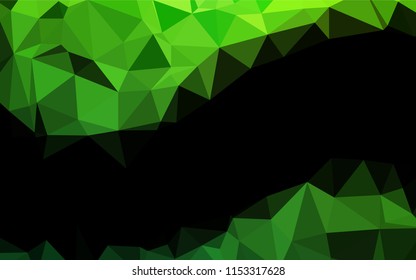 Light Green vector polygon abstract backdrop. Creative illustration in halftone style with gradient. A new texture for your design.