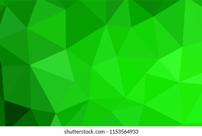 Light Green vector polygon abstract background. A completely new color illustration in a polygonal style. Brand new style for your business design.
