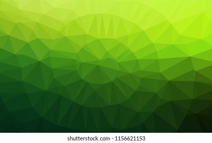 Light Green vector polygon abstract layout. Colorful abstract illustration with gradient. The elegant pattern can be used as part of a brand book.