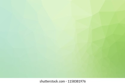 Light Green vector polygon abstract background. Creative geometric illustration in Origami style with gradient. A completely new template for your business design.