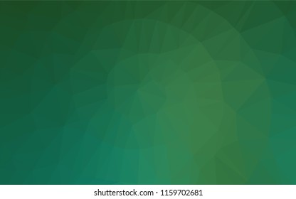 Light Green vector polygon abstract backdrop. Shining illustration, which consist of triangles. The completely new template can be used for your brand book.