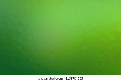 Light Green vector polygon abstract layout. Geometric illustration in Origami style with gradient.  The best triangular design for your business.