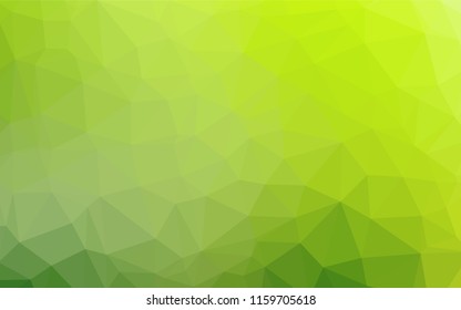 Light Green vector polygon abstract layout. Triangular geometric sample with gradient.  The textured pattern can be used for background.