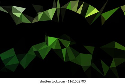Light Green vector polygon abstract background. Geometric illustration in Origami style with gradient.  A new texture for your design.