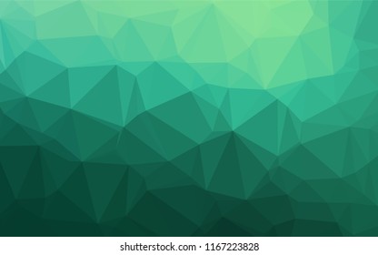Light Green vector polygon abstract background. Shining colored illustration in a Brand new style. The best triangular design for your business.