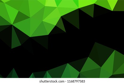 Light Green vector polygon abstract layout. Creative geometric illustration in Origami style with gradient. The completely new template can be used for your brand book.