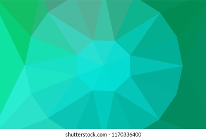 Light Green vector polygon abstract layout with a gem in a centre. Abstract illustration with an elegant triangles. Pattern for a brand book's backdrop.