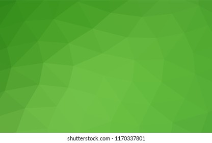 Light Green vector polygon abstract template. Shining illustration, which consist of triangles. A completely new template for your business design.
