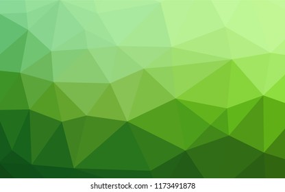 Light Green vector polygon abstract backdrop. Modern geometrical abstract illustration with gradient. The template can be used as a background for cell phones.