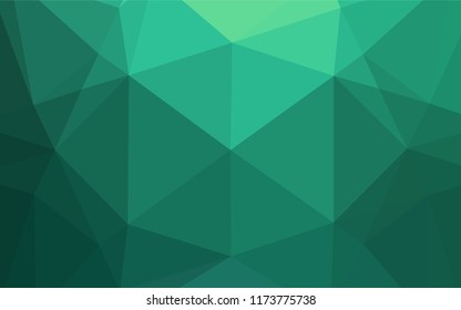 Light Green vector polygon abstract layout. A vague abstract illustration with gradient. The polygonal design can be used for your web site.