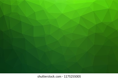 Light Green vector polygon abstract backdrop. Creative illustration in halftone style with gradient. A completely new design for your business.