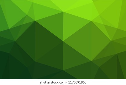 Light Green vector polygon abstract layout. A completely new color illustration in a vague style. Triangular pattern for your business design.