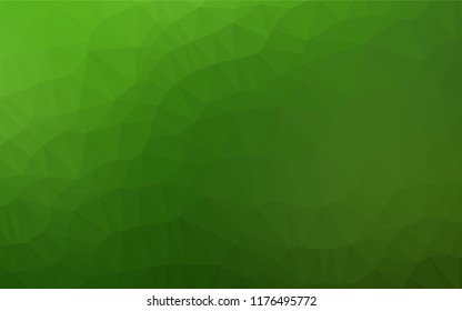 Light Green vector polygon abstract layout. Creative geometric illustration in Origami style with gradient. A completely new template for your business design.
