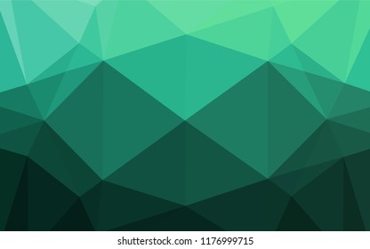 Light Green vector polygon abstract background. Creative geometric illustration in Origami style with gradient. A completely new design for your business.