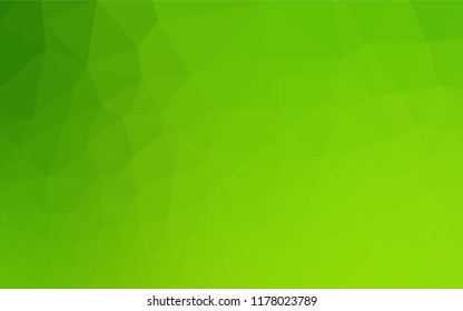 Light Green vector polygon abstract backdrop. Shining illustration, which consist of triangles. Brand new style for your business design.