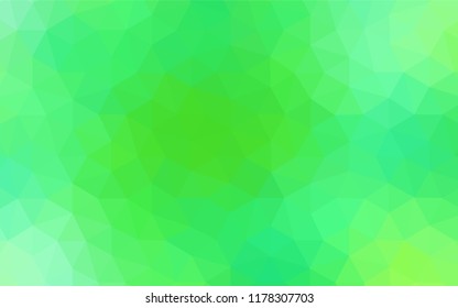 Light Green vector polygon abstract background. Creative geometric illustration in Origami style with gradient. A completely new design for your leaflet.