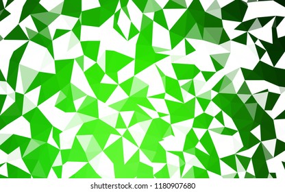 Light Green vector polygon abstract background. Geometric illustration in Origami style with gradient.  A new texture for your web site.