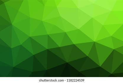 Light Green vector polygon abstract layout. A sample with polygonal shapes. Triangular pattern for your business design.
