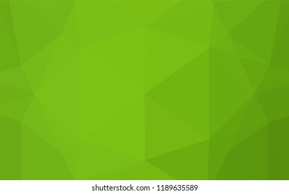 Light Green vector polygon abstract backdrop. Shining illustration, which consist of triangles. Triangular pattern for your business design.