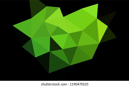 Light Green vector polygon abstract layout. Shining illustration, which consist of triangles. The polygonal design can be used for your web site.