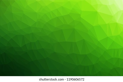 Light Green vector polygon abstract background. Geometric illustration in Origami style with gradient.  Brand new style for your business design.