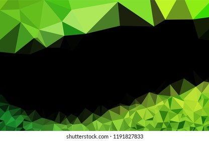 Light Green vector polygon abstract layout. Colorful illustration in abstract style with gradient. Triangular pattern for your business design.