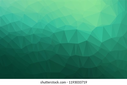 Light Green vector polygon abstract background. Modern geometrical abstract illustration with gradient. A completely new template for your business design.