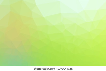 Light Green vector polygon abstract backdrop. Triangular geometric sample with gradient.  A completely new template for your business design.