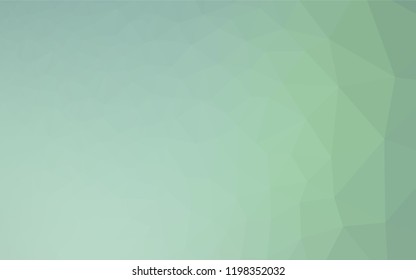 Light Green vector polygon abstract layout. Colorful illustration in abstract style with gradient. A completely new design for your business.