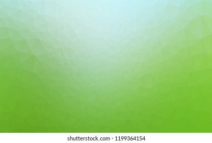 Light Green vector polygon abstract layout. A vague abstract illustration with gradient. The polygonal design can be used for your web site.