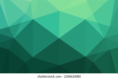 Light Green vector polygon abstract layout. Shining colored illustration in a Brand new style. A new texture for your design.