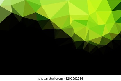 Light Green vector polygon abstract background. Brand new colored illustration in blurry style with gradient. The best triangular design for your business.