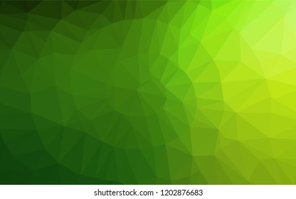 Light Green vector polygon abstract layout. Triangular geometric sample with gradient.  A completely new design for your business.