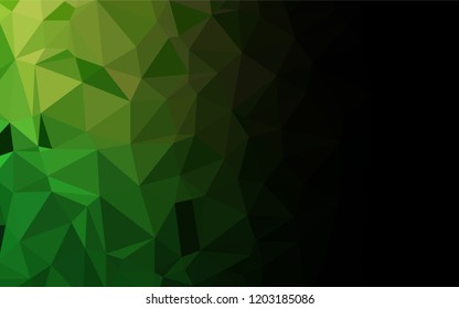 Light Green vector polygon abstract backdrop. Creative geometric illustration in Origami style with gradient. The polygonal design can be used for your web site.