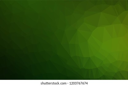Light Green vector polygon abstract layout. Triangular geometric sample with gradient.  A completely new design for your business.