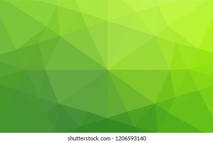 Light Green vector polygon abstract backdrop. Colorful abstract illustration with gradient. The template can be used as a background for cell phones.