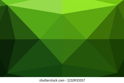 Light Green vector polygon abstract layout. A completely new color illustration in a vague style. Brand new design for your business.
