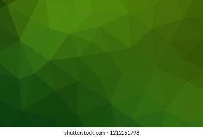 Light Green vector polygon abstract backdrop. Glitter abstract illustration with an elegant design. The textured pattern can be used for background.