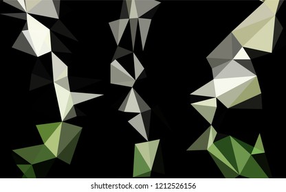 Light Green vector polygon abstract layout. Shining illustration, which consist of triangles. A completely new design for your business.