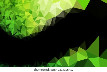 Light Green vector polygon abstract layout. Geometric illustration in Origami style with gradient.  The best triangular design for your business.