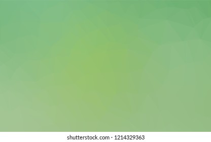 Light Green vector polygon abstract backdrop. A vague abstract illustration with gradient. The best triangular design for your business.