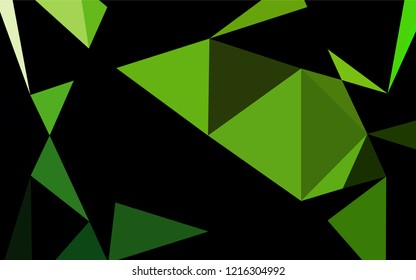 Light Green vector polygon abstract layout. A vague abstract illustration with gradient. The best triangular design for your business.